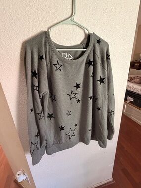 Chaser Gray Long Sleeve with Black Star Motif
